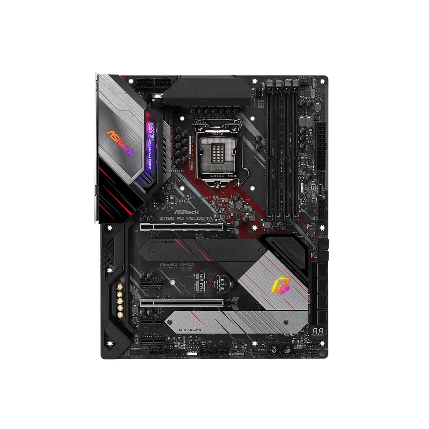 ASRock Intel Z490 PG VELOCITA Z490 ATX Motherboard - Laptops Direct